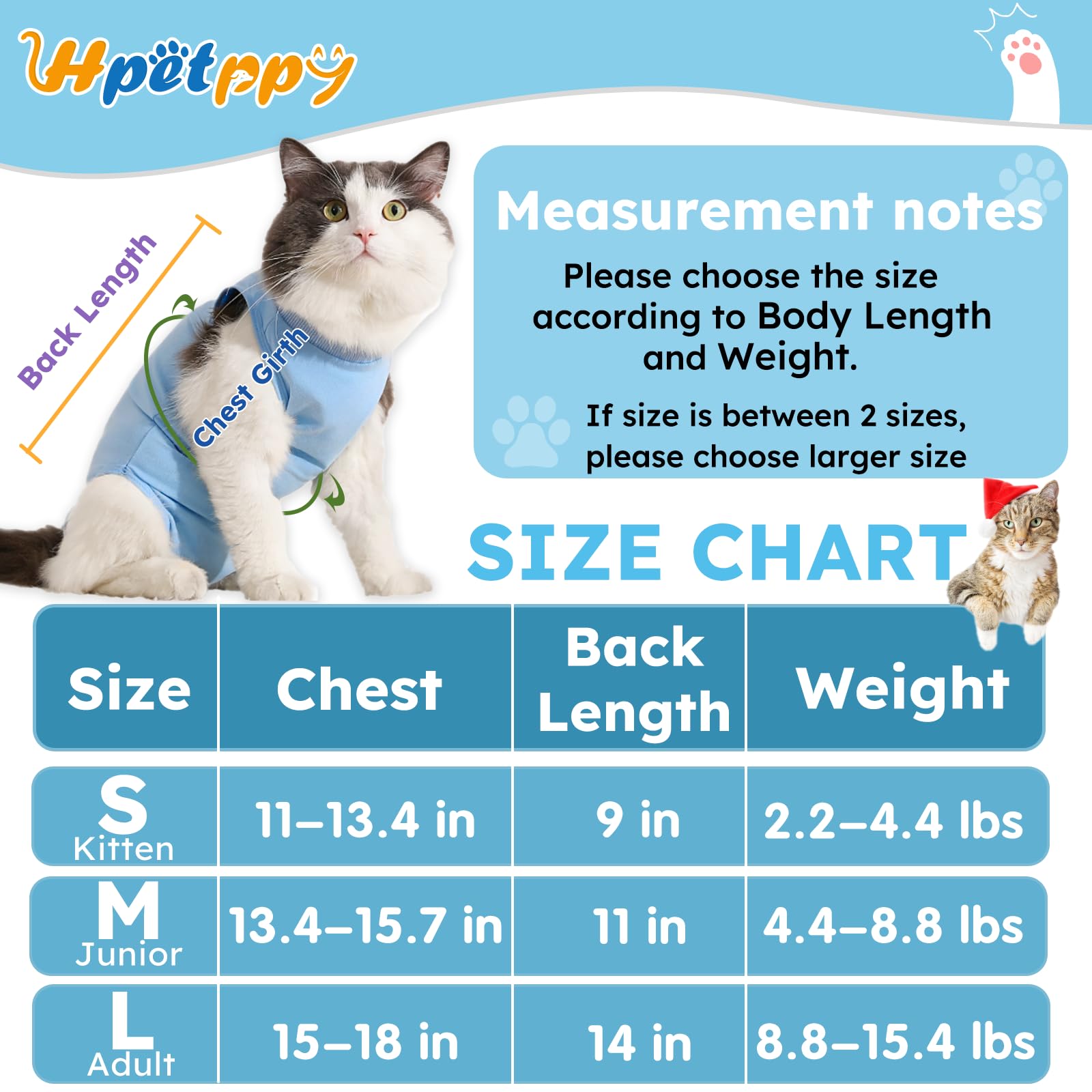 Hpetppy Recovery Suit for Cats After Surgery Soft Breathable Pet Bodysuit E-Collar & Cone Alternative Surgical Suit Kitten Wear Anti Licking Wounds Cat Onesie Cats Neuter Shirt Blue S
