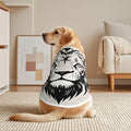 Dog Shirts for Large Dogs Pet Vest Short Sleeve Pet T-Shirt Black and White Lion Head Dog Clothes Pets Tee Shirt