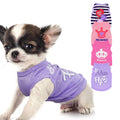 4 Pieces Dog Clothes for Small Dogs Girl Soft Puppy Shirt Cute Chihuahua Teacup Dog Clothes Female Dog Shirts Breathable Pet Clothing Pink Girl Doggie Clothes (XX-Small)