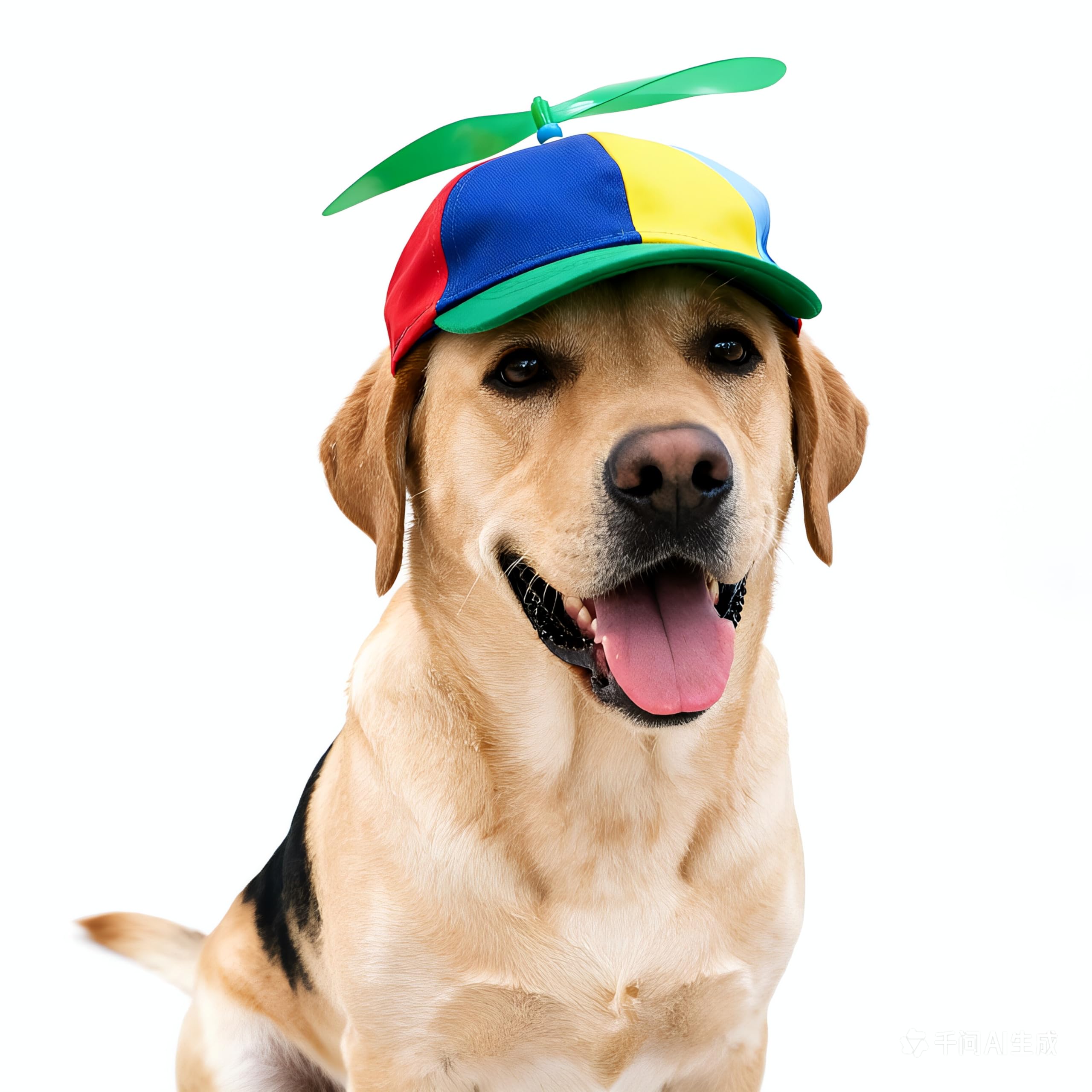 Ifnov Propeller Pet Hats, Funny Helicopter Adjustment Green Hats for Dog and Cat M