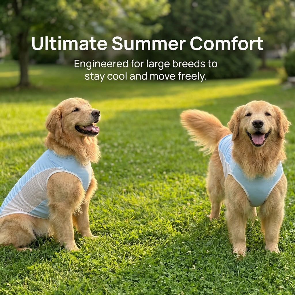 Dog Clothes Shirt for Large Medium Dogs – Lightweight Summer Pet T-Shirt, Breathable Cotton Jersey for Daily Wear, Sleep, or Lounging, Soft & Comfortable (5XL(66-88bls))