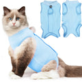 Hpetppy Recovery Suit for Cats After Surgery Soft Breathable Pet Bodysuit E-Collar & Cone Alternative Surgical Suit Kitten Wear Anti Licking Wounds Cat Onesie Cats Neuter Shirt Blue S