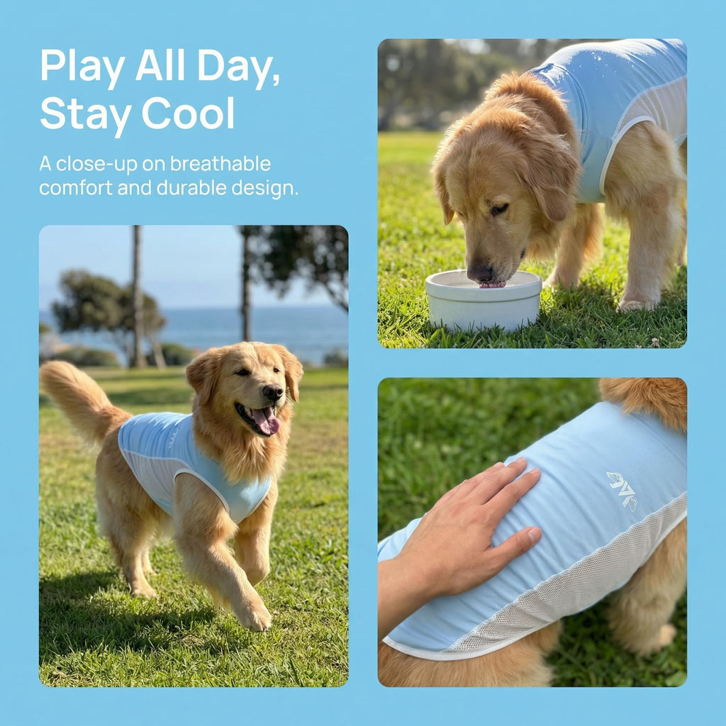 Dog Clothes Shirt for Large Medium Dogs – Lightweight Summer Pet T-Shirt, Breathable Cotton Jersey for Daily Wear, Sleep, or Lounging, Soft & Comfortable (5XL(66-88bls))